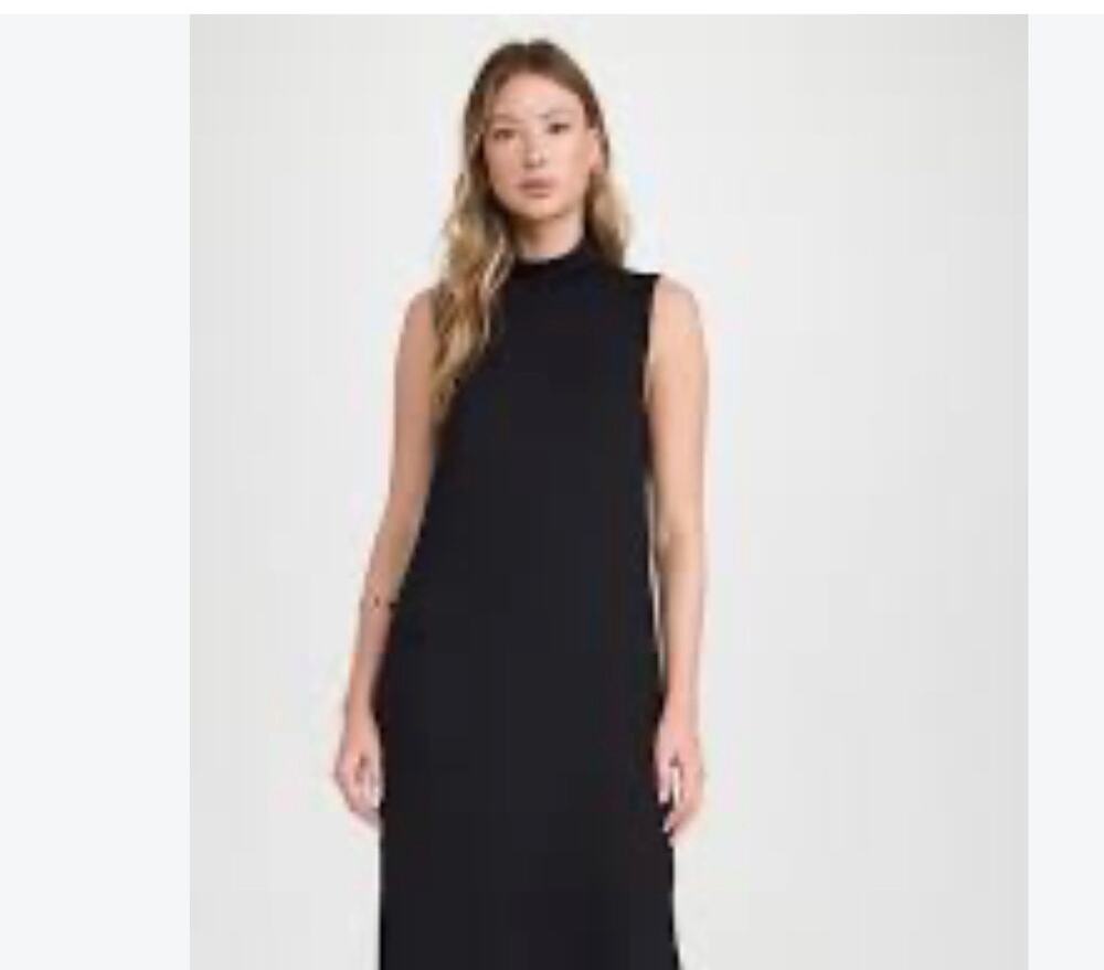 Vince dark gray sleeveless  wool & yak turtleneck dress tunic in XS